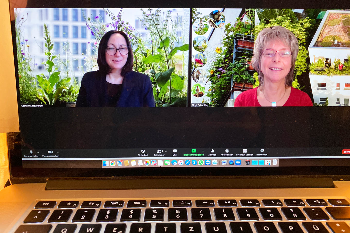 Bio-Balkon-Kongress Tiere pflanzen: Birgit Schattling (re.) und Katharina Heuberger